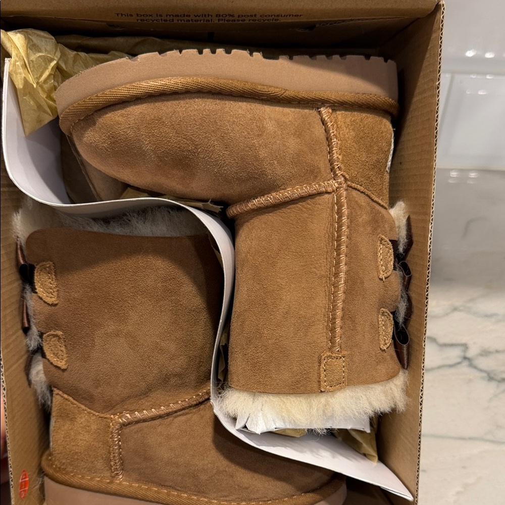 UGG Bailey Bow Boot in Chestnut - Picture 3 of 5